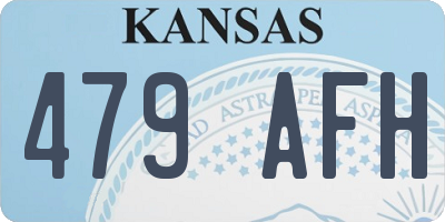KS license plate 479AFH