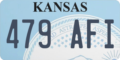 KS license plate 479AFI
