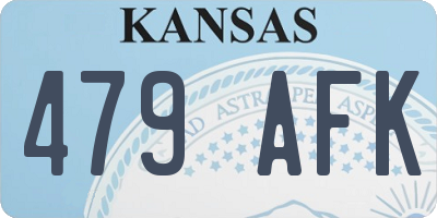 KS license plate 479AFK