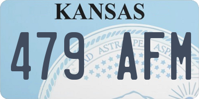 KS license plate 479AFM