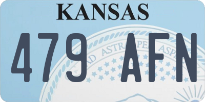 KS license plate 479AFN