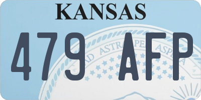 KS license plate 479AFP