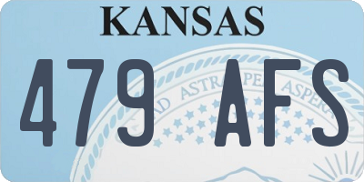 KS license plate 479AFS