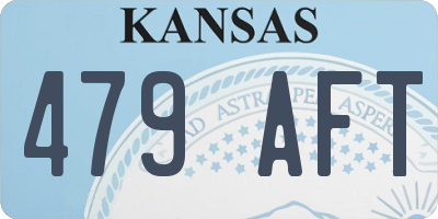 KS license plate 479AFT