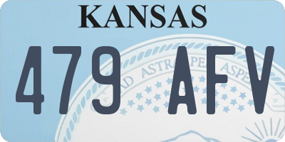KS license plate 479AFV