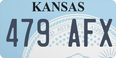 KS license plate 479AFX