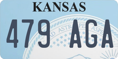KS license plate 479AGA