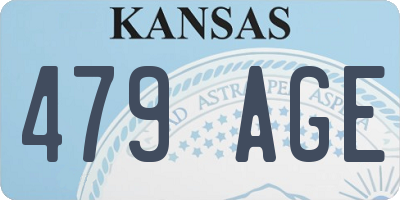 KS license plate 479AGE