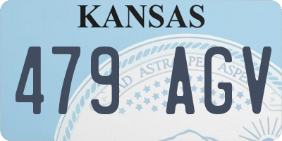 KS license plate 479AGV