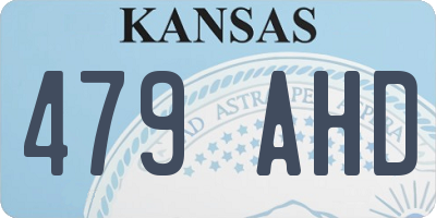 KS license plate 479AHD