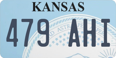 KS license plate 479AHI