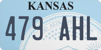 KS license plate 479AHL