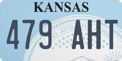 KS license plate 479AHT