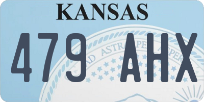 KS license plate 479AHX