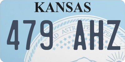 KS license plate 479AHZ