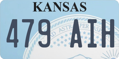 KS license plate 479AIH