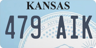 KS license plate 479AIK