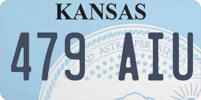 KS license plate 479AIU