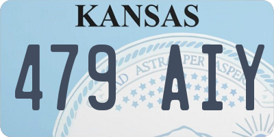 KS license plate 479AIY