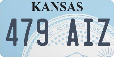 KS license plate 479AIZ