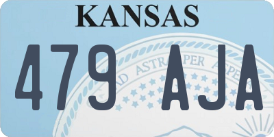 KS license plate 479AJA