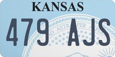 KS license plate 479AJS