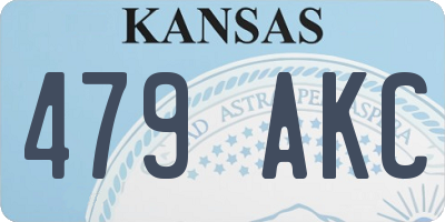 KS license plate 479AKC