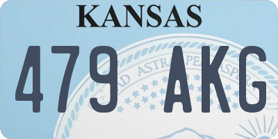 KS license plate 479AKG