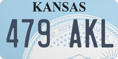 KS license plate 479AKL