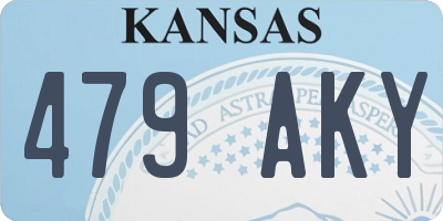 KS license plate 479AKY