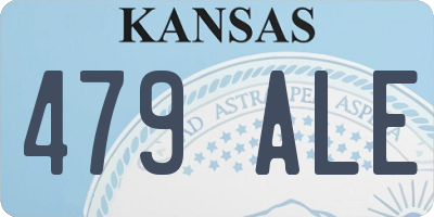 KS license plate 479ALE