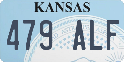KS license plate 479ALF