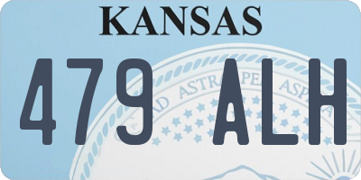 KS license plate 479ALH