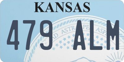 KS license plate 479ALM