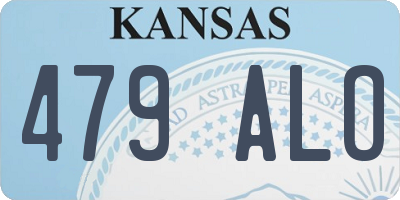 KS license plate 479ALO