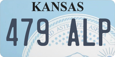 KS license plate 479ALP