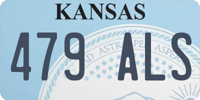 KS license plate 479ALS