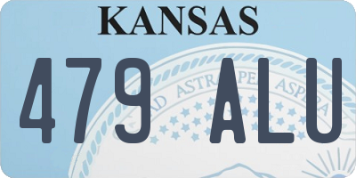 KS license plate 479ALU