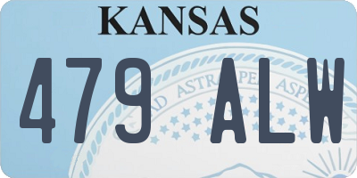 KS license plate 479ALW