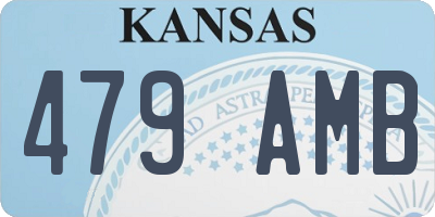 KS license plate 479AMB