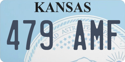 KS license plate 479AMF