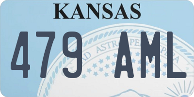 KS license plate 479AML