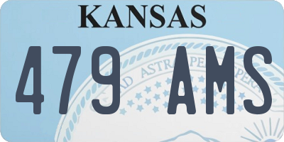 KS license plate 479AMS