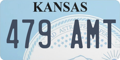 KS license plate 479AMT