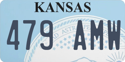 KS license plate 479AMW