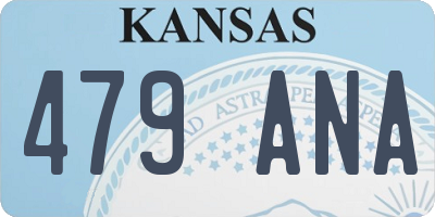 KS license plate 479ANA