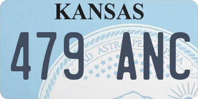 KS license plate 479ANC