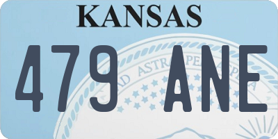 KS license plate 479ANE