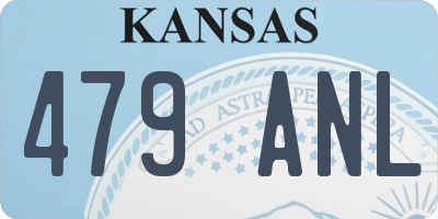 KS license plate 479ANL