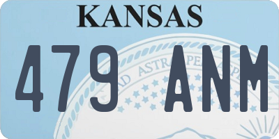 KS license plate 479ANM